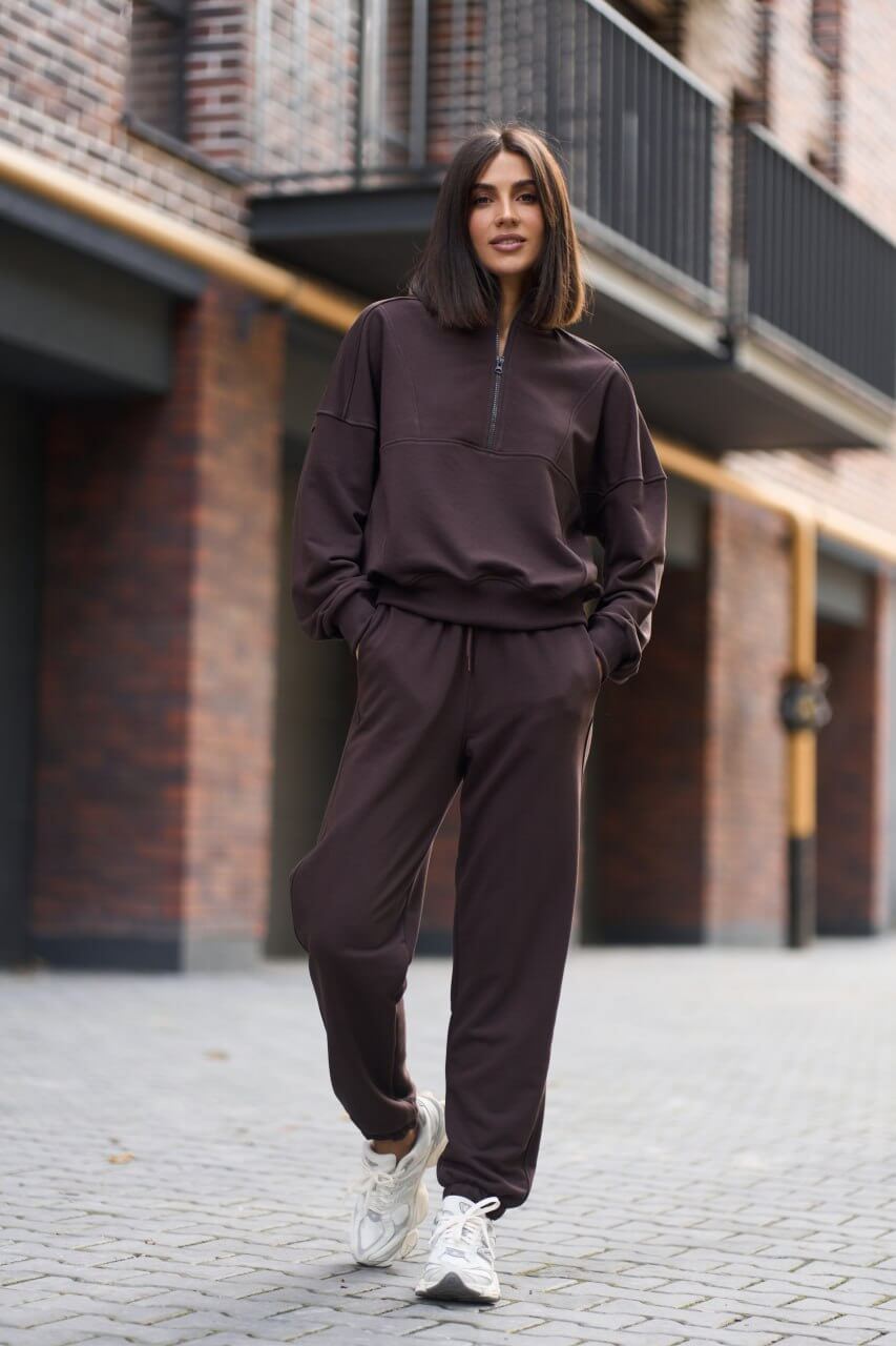 Women's Lumina tracksuit in chocolate